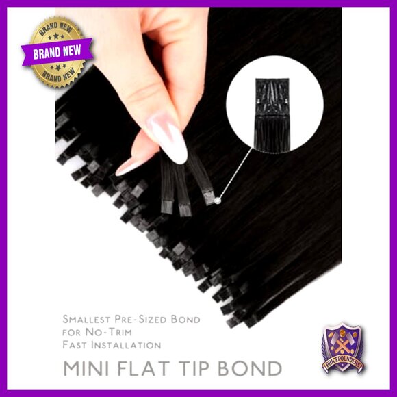 Human Hair Extensions 16 Inch Mini Flat Tip Keratin Bonds 50g main image 6